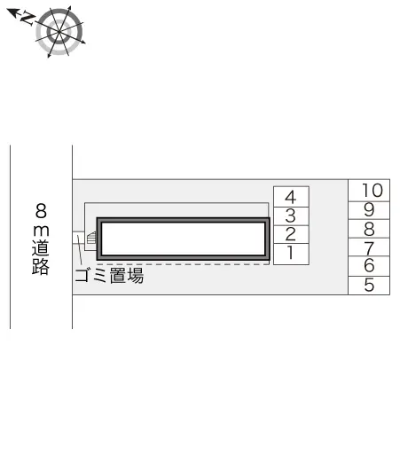 ★手数料０円★伊勢崎市馬見塚町　月極駐車場（LP）